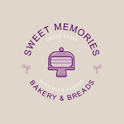 Bakery Logo Generator with a Cake Graphic 220d-el