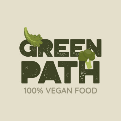Vegan Food Logo Maker Featuring Icons of Veggies 4315h