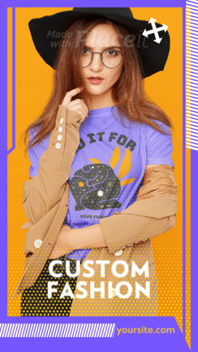 Instagram Story Video Template for a Print on Demand Website Ad 2543b 3432-el1