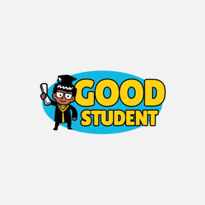 Education Logo Generator Featuring a Student Character 3940b-el1