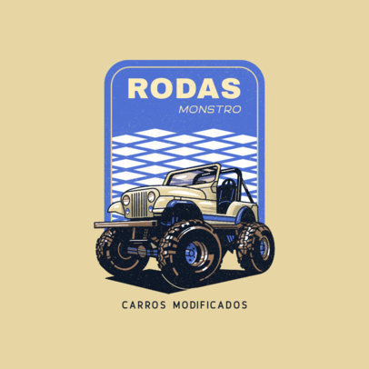 Logo Template for an All-Terrain Trucks Customs Shop 4338j