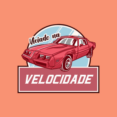 Racing Cars Logo Maker Featuring a Classic Muscle Car 4336f