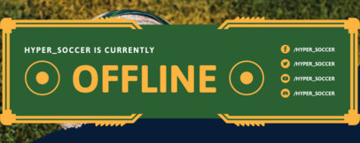 Twitch Offline Banner Maker for Soccer Streamers Featuring Colored Frames 3665a