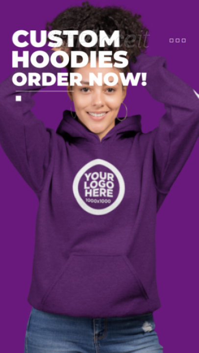 Instagram Story Video Maker for a Custom Apparel Store Ad 1395e 3475