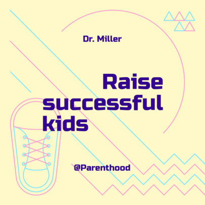 Podcast Cover Design Maker for a Child Development Themed Episode 4363i