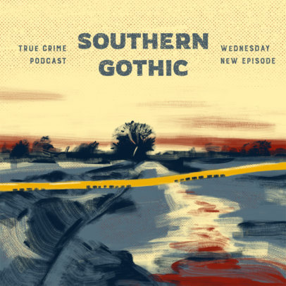 Podcast Cover Template for a True Crime Story Episode 4359e