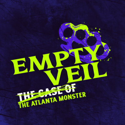 Podcast Cover Design Generator for True Crime Shows Featuring a Grunge Background Texture 4357e