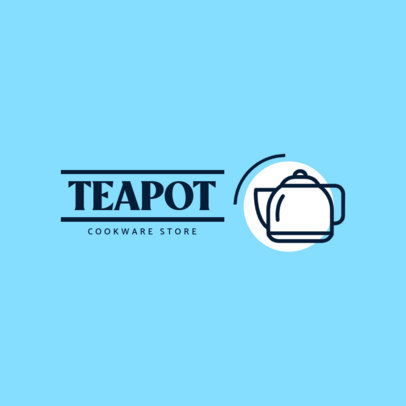 Simple Logo Template Featuring a Teapot Clipart 3982a-el1