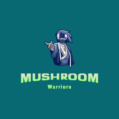 Gaming Logo Creator with a Fierce Shinobi Character Graphic 4373e