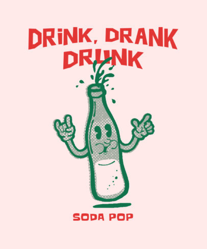 Junk Food T-Shirt Design Maker Featuring a Soda Pop Graphic 3849k