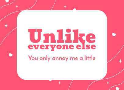 Sassy Greeting Card Template for Valentine's Day 4286d