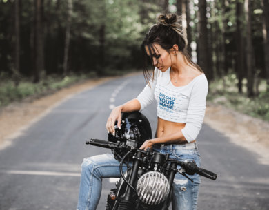 Cafe Racer Girl Wallpaper