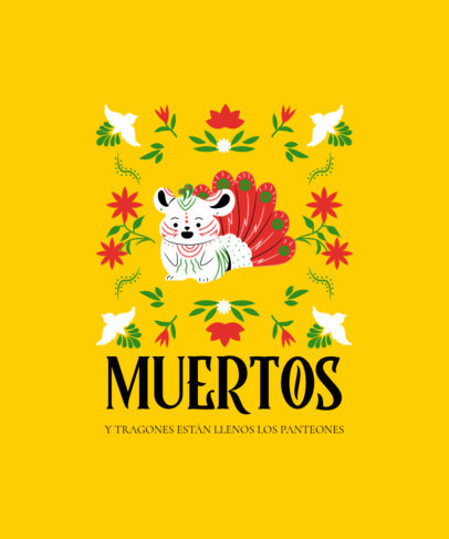 T-Shirt Design Maker Featuring a Mexican Quote and Colorful Graphics 4976d-el1
