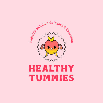 Pediatric Logo Creator for a Nutrition Center Featuring a Cute Apple Graphic 5255b