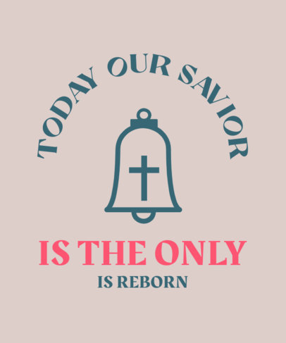 Festive T-Shirt Design Maker Featuring a Christian Quote for Xmas 4908h