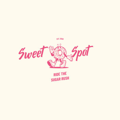 Bakery Logo Generator Featuring a Retro-Style Donut Character 5577a-el1