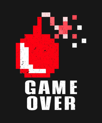 Geeky T-Shirt Template with Retro Graphics