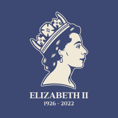 Instagram Post Maker Featuring a Portrait of Queen Elizabeth II 3776f-5002