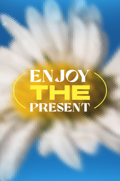 Sweet Poster Design Generator Featuring a Motivational Quote and a Blurry Background 4993b