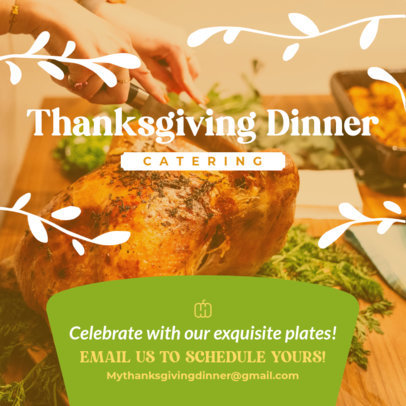 Instagram Post Maker Featuring a Dinner Catering Service for Thanksgiving 5461b