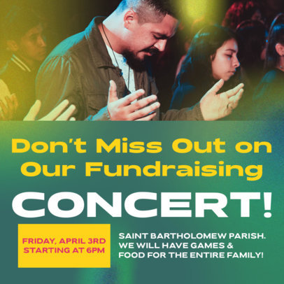 Instagram Post Generator for a Christian Fundraising Concert 5105a