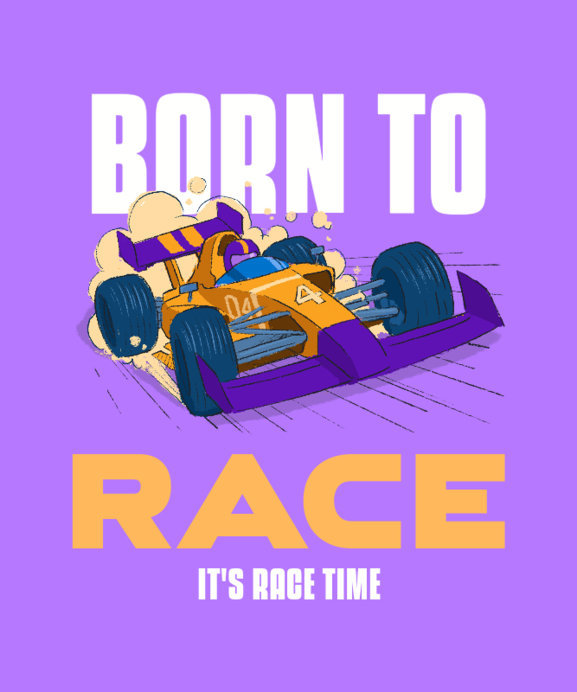 Placeit F1Inspired TShirt Design Template with a Sports Car Graphic