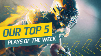 YouTube Thumbnail Design Creator Featuring Top 5 Football Plays With an AI-Themed Illustration 4713k-5242