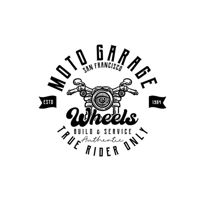 Placeit Logo Generator for Motorcycle with Illustrated