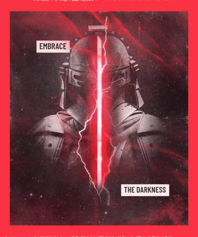 Star Wars-Inspired T-Shirt Design Creator Featuring an AI-Generated Illustration