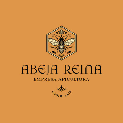 Online Logo Template for a Bee Honey Market