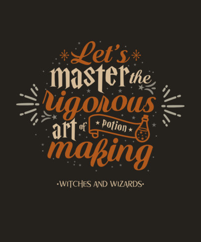Placeit T Shirt Design Maker Inspired by Harry Potter Featuring a