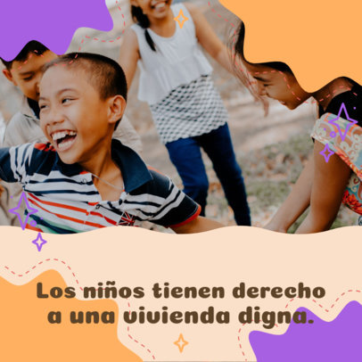 Placeit - Instagram Post Template Featuring Children's Rights