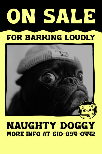 Parody Most Wanted Poster Maker Featuring a Funny Dog Picture 5524e
