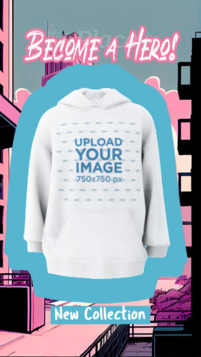 Pullover Hoodie Video Featuring a Spiderverse-Inspired Theme 5645a 6689v