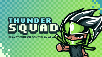 Discord Theme Maker for a Gaming Squad Featuring an Illustrated Warrior Cartoon 6241b-el1