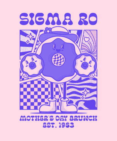 T-Shirt Design Creator for a Mother's Day Brunch Fraternity 5582b