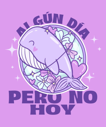 K-Pop Band Fandom-Themed T-Shirt Design Maker Featuring an Illustrated Whale 5664e