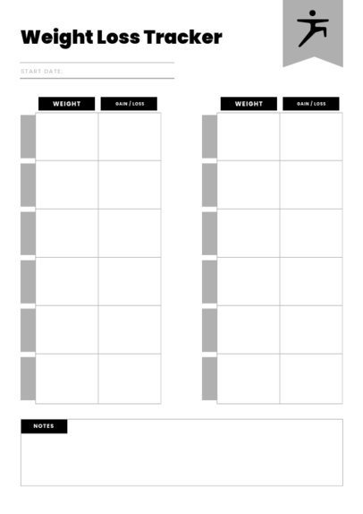 Placeit - Yearly Planner Design Maker for a Weight Loss Monitoring