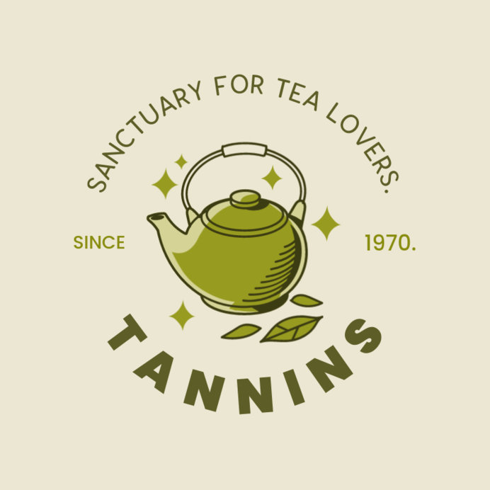 Placeit Matcha Tea House Logo Creator Featuring a Teapot Graphic