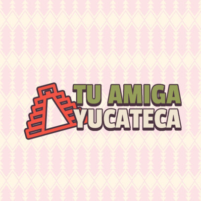 Logo Creator with a Pyramid Graphic for a Mexican Vlogger