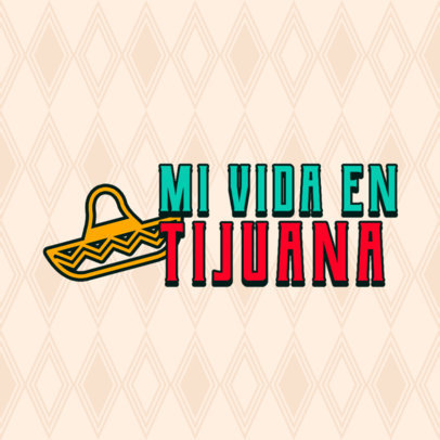 Logo Creator with a Mexican Sombrero for a Travel Channel