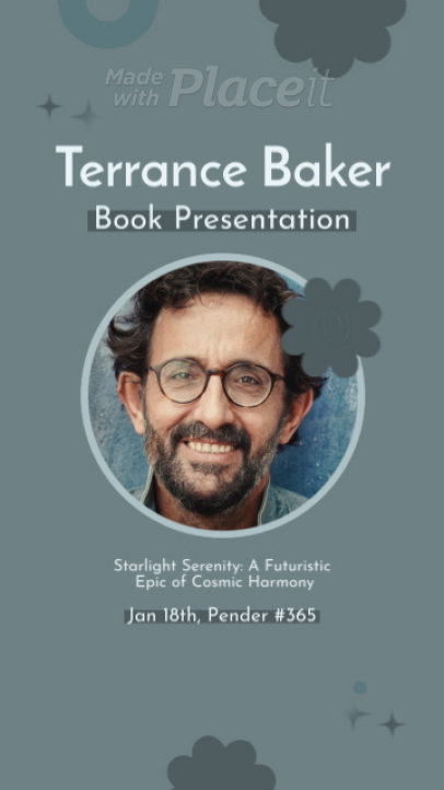 Instagram Story Video Creator Featuring Book Presentation Event and an Author Photo