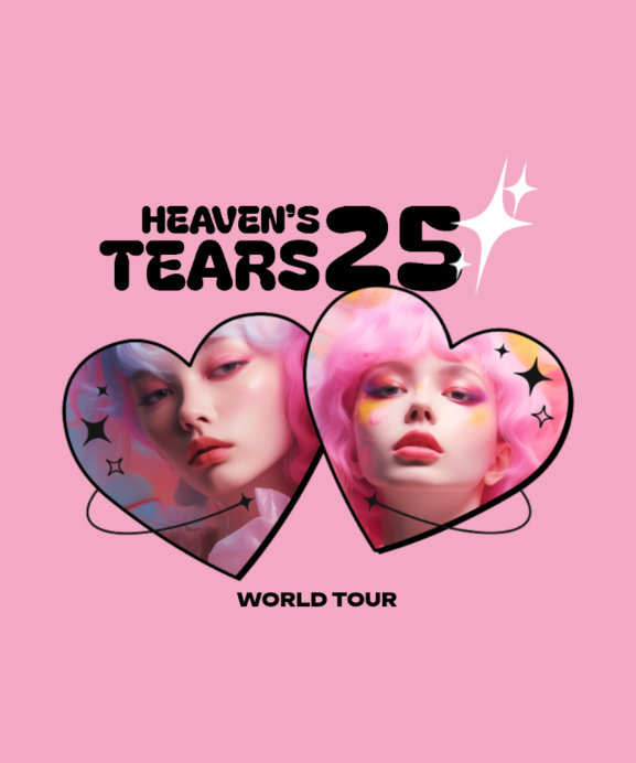 Placeit TShirt Design Generator for Girl's Music Band Concert Merch