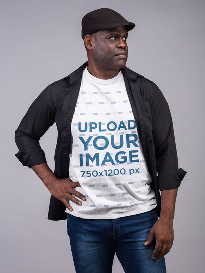Download Placeit - Mockup of a Man Wearing a T-Shirt With Jeans