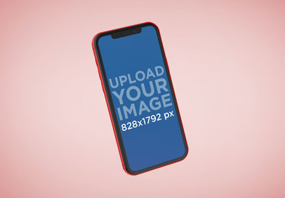 Red iPhone XR Render Mockup 23134