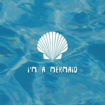 Phone Grip Design Template with a Mermaid Quote