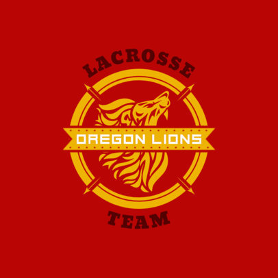 Simple Lacrosse Logo Maker for a Lacrosse Team 1593a 