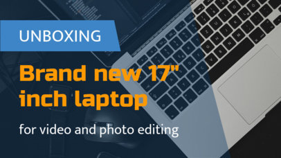 Youtube Thumbnail Design Template for an Unboxing Tech Video