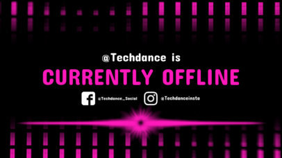 Twitch Offline Banner Template with Tech Clipart 983e