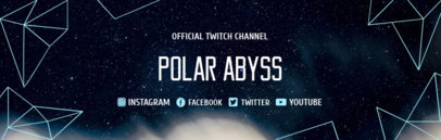 Twitch Banner Creator with Space Background and Polygons 1036e